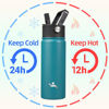 Picture of Konokyo Insulated Water Bottle 18oz Stainless Steel Water Bottles With 3 Lids Sports Water Bottle,Light Blue