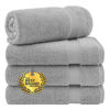 Picture of Cotton Paradise Bath Towels for Bathroom, 100% Cotton 4 Piece Turkish Bath Towel Set, Soft Plush Towels Clearance Bathroom Set, Light Gray Bath Towels