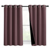 Picture of NICETOWN Warm Curtains for Winter, Bedroom Full Blackout Curtain Panels, Great Job for Blocking Light, Complete Blackout Draperies with Black Liner for Night Shift (Dry Rose, Set of 2, 46 by 54-inch)