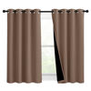 Picture of NICETOWN Bedroom Full Blackout Curtain Panels, Super Thick Insulated Window Covers, Keeping Out Cold Air and Heat 100% Blackout Blinds with Black Liner (Cappuccino, Set of 2, 46 by 54-inch)