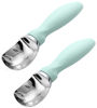 Picture of Spring Chef Heavy Duty Ice Cream Scoop with Comfortable Handle, Premium Metal Ice Cream Scooper, Dishwasher Safe Ice Cream Spoon for Cookie Dough, Frozen Yoghurt, Gelato, Sorbet, Melon - 2 Pack - Mint