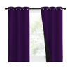Picture of NICETOWN 100% Blackout Curtains with Black Liner Backing, Thermal Insulated Curtains for Living Room, Noise Reducing Drapes, Royal Purple, 37" Wide x 50" Long Per Panel, Set of 2 Panels