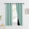 Picture of NICETOWN Aqua Blue 100% Blackout Curtain Set, Thermal Insulated & Energy Efficiency Window Draperies for Guest Room, Full Shading Panels for Shift Worker and Light Sleepers, 37W x 60L, 2 PCs