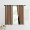 Picture of NICETOWN 100% Blackout Curtains Thermal, Noise Reduction and Privacy Curtains for Patio Door, Black Lined Blackout Drapes with Grommet Top, Cappuccino, 1 Pair, W37 x L40