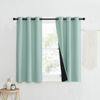 Picture of NICETOWN Aqua Blue 100% Blackout Curtain Set, Thermal Insulated & Energy Efficiency Window Draperies for Guest Room, Full Shading Panels for Shift Worker and Light Sleepers, 37W x 40L, 2 PCs