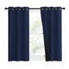 Picture of NICETOWN 100% Blackout Curtain Set, Thermal Insulated & Energy Efficiency Window Draperies for Guest Room, Full Shading Panels for Shift Worker and Light Sleepers, Navy Blue, 37W x 40L, 2 PCs