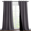 Picture of NICETOWN 100% Blackout Blinds, Set of 2, 46" x 102", Laundry Room Decor Window Treatment Curtains for Large Patio Sliding Door, Thermal Insulated Grey Curtains for Bedroom