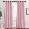 Picture of NICETOWN Crystal Pink Blackout Curtains 108" Long for Office, 55" Wide, 2 Pieces, Dining Room, Guest Room, Sound Reducing Heat and Cold Block Curtain Panels for Modern Room Decorative