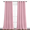 Picture of NICETOWN Crystal Pink Blackout Curtains 108" Long for Office, 55" Wide, 2 Pieces, Dining Room, Guest Room, Sound Reducing Heat and Cold Block Curtain Panels for Modern Room Decorative