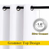 Picture of NICETOWN White Doorway Curtains 78 inches Long, Grommet Privacy Door Curtains Room Darkening Thermal Window Treatments for Bedroom/Living Room, 2 Panels, W52 x L78