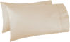 Picture of Amazon Basics 400 Thread Count Cotton Pillow Case, King, Set of 2, Beige, 40" L x 20" W, Pillows Not Included