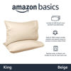 Picture of Amazon Basics 400 Thread Count Cotton Pillow Case, King, Set of 2, Beige, 40" L x 20" W, Pillows Not Included