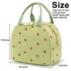 Picture of Bluboon Lunch Bag for Women Men Cute Corduroy Lunch Tote Bags Reusable Insulated Lunch Box Large Capacity Reusable Insulated Cooler for Work Picnic or Travel (Corduroy Strawberry Green)