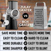 Picture of Zulay Rotary Cheese Grater 3 Blade Cheese Shredder - Manual Hand Crank Cheese Grater With Reinforced Suction & 3 Interchangeable Drums - Easy to Use Vegetable Chopper - Ivory Onyx