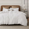 Picture of Bedsure Duvet Cover California King Size - Soft Double Brushed Bedding Set for Kids & Adults, Zipper Closure, 3 Pieces, Includes 1 Duvet Cover (104"x98") & 2 Pillow Shams, NO Comforter, White