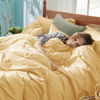 Picture of Bedsure Twin Comforter Set with Sheets - 5 Pieces Twin Bedding Sets, Pinch Pleat Yellow Twin Bed in a Bag with Comforter, Sheets, Pillowcase & Sham