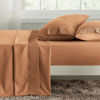 Picture of Bedsure Queen Sheet Set - 4 Pieces Soft Queen Size Sheets - Breathable & Cooling - Hotel Luxury - Easy Care Polyester Microfiber Bedding for Women, Men, Dusty Orange