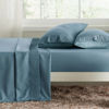 Picture of Bedsure Full Size Sheet Sets - Soft Sheets for Full Size Bed, 4 Pieces Hotel Luxury Mineral Blue Sheets Full, Easy Care Polyester Microfiber Cooling Bed Sheet Set