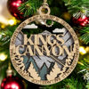 Picture of Kings Canyon National Park 3" Wood Ornament - Handmade USA Mountain Scene Christmas Decoration