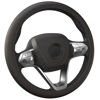 Picture of HOTOR Car Steering Wheel Cover - Universal Car Accessory for Diverse Cars, Durable Leather Cover with Anti-Slip Lining, for Steering Wheel with a Diameter of 14.5"-15", Black with Red line
