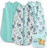 Picture of Cute Castle Baby Sleep Sack 0-6 Months - Lightweight 100% Cotton 2-Way Zipper TOG 0.5 Infant Wearable Blanket, Newborn Essentials Toddler Sleep Clothes (3 Pack Green)
