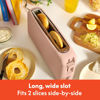 Picture of bella 2 Slice Slim Toaster, Fits-anywhere™ Kitchenware, 6 Setting Shade Control with Reheat & Cancel Buttons, Removable Crumb Tray, 10” Long Slot, Anti Jam & Auto Shutoff, 900 Watt, Blossom