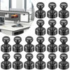 Picture of LOVIMAG Fridge Magnets for Office Accessories, 20 Pcs Black Refrigerator Magnets for Office Organization, Small and Strong Push Pin Magnets for Whiteboard, Office,Classroom,Kitchen,Locker etc