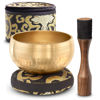 Picture of Tibetan Singing Bowl Set - Authentic Hand-Tuned Sound Bowl for Meditation - Complete Meditation Bowl Kit with Cushion, Mallet, Box & Guide - Perfect Tibetan Bell for Yoga, Relaxation, & Sound Healing