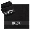 Picture of Cotton Paradise Makeup Remover Towels 4 Pack 100% Cotton 12x12 Inch Turkish Makeup Removal Face Cloths for Washing Face Cotton Soft Black Makeup Towel