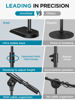 Picture of InnoGear Adjustable Desk Microphone Stand, Weighted Base with Soft Grip Twist Clutch, Boom Arm, 3/8"-5/8" Screw Adapter for Blue Yeti and Blue Snowball, Kick Drums, Guitar Amps, Black, Pack of 2