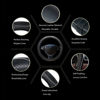 Picture of Car Steering Wheel Cover, Anti-Slip, Safety, Soft, Breathable, Heavy Duty, Thick, Full Surround, Sports Style (Black with White Line)