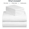 Picture of LuxClub 6 PC California King Size Sheet Set Bed Sheets Deep Pockets 18" Eco Friendly Wrinkle Free Cooling Sheets Machine Washable Hotel Bedding Silky Soft - White California King