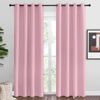 Picture of NICETOWN Crystal Pink Blackout Curtains Grommet - Home Decorations Thermal Insulated Solid Grommet Top Blackout Living Room Panels/Drapes for Gift (1 Pair, 55 x 86 inches)