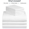 Picture of LuxClub 7 PC Split King Sheet Set Bed Sheets Deep Pockets 18" Wrinkle Free Cooling Sheets Machine Washable Hotel Bedding Silky Soft - White Split King