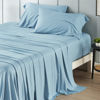 Picture of Bedsure California King Sheet Set, Cooling Sheets, Rayon Derived from Bamboo, Breathable & Soft Deep Pocket Up to 16 Inches, Hotel Luxury Silky Bedding, Bedsheet & Pillowcases, Teal Blue