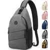 Picture of Pritent Crossbody Bags for Women Men Trendy Sling Bag Bakpack Casual Chest Bag with Convertible Shoulder Strap Travel Cross Body Bag for Hiking Traveling Outdoors(Light Grey)