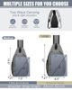 Picture of Pritent Crossbody Bags for Women Men Trendy Sling Bag Bakpack Casual Chest Bag with Convertible Shoulder Strap Travel Cross Body Bag for Hiking Traveling Outdoors(Light Grey)