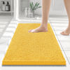 Picture of Smiry Luxury Chenille Bathroom Rugs 24x16, Extra Soft and Absorbent Shaggy Bath Mat, Machine Washable, Non-Slip Plush Carpet Runner for Tub, Shower, and Floor, Home Decor Accessories, Yellow