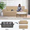 Picture of Easy-Going Stretch Chair Sofa Slipcover 1-Piece Couch Sofa Cover Furniture Protector Soft with Elastic Bottom for Kids, Pet. Spandex Jacquard Fabric Small Checks (Chair, Sand)