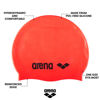 Picture of Arena Classic Unisex Soft Silicone Swim Cap for Women and Men, Intensive Training and Racing Comfortable Non-Slip Long Hair Swimming Hat, Fluorescent Red