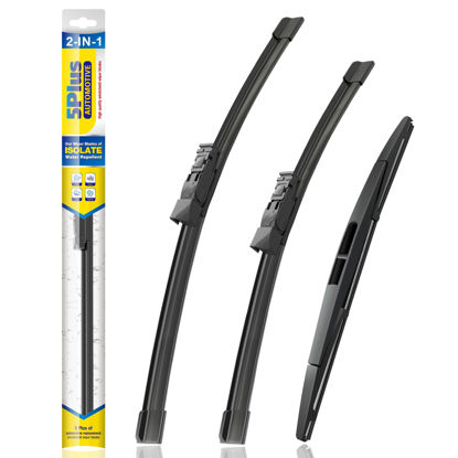Picture of 5 PLUS® Silicone Windshield Wiper Blades Replacement for 2024 2023 2022 2021 2020 SUBARU Outback Wiper Blades(Set of 3),Automotive Replacement Windshield Wiper Blades-26"/18"/16"