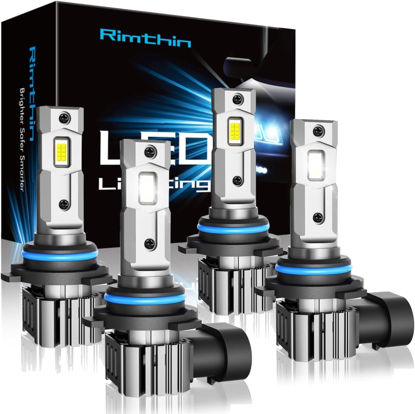 Picture of rimthin 9005/HB3 9006/HB4 Bulbs Combo, 6000K Cool White Fog Light Bulbs, Plug and Play, Pack of 4
