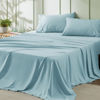 Picture of Bedsure Queen Sheet Set - 4 Pieces Soft Queen Size Sheets - Breathable & Cooling - Hotel Luxury - Easy Care Polyester Microfiber Bedding for Women, Men, Spa Blue
