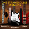 Picture of Guitar Strap Premium Padded For Electric, Acoustic, and Bass. Adjustable Unique Design Guitar Straps Includes 2 Strap Locks To Keep Your Guitar Safe - Discover Durability Comfort and Style - Orange