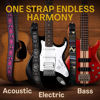 Picture of Guitar Strap For Acoustic Guitar , Electric Guitar and Bass Guitar, Adjustable Multi Color Woven Guitar Strap W/ FREE BONUS 2 Picks + Strap Locks + Strap Button. Gift Set For Men & Women Guitarist