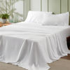Picture of Bedsure Queen Sheet Set - 4 Pieces Soft Queen Size Sheets - Breathable & Cooling - Hotel Luxury - Easy Care Polyester Microfiber Bedding for Women, Men, White