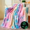 Picture of Joiedomi Glow in The Dark Blanket - Unicorns Gifts for Girls Age 2 3 4 5 6 7 8 9 10 11 12 Year Old - Soft Cozy Flannel Kids Throw Blanket - Birthday Bedroom Decor 50"×60"