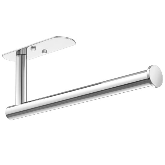 Picture of VAEHOLD Self Adhesive Paper Towel Holder Under Cabinet Mount, Wall Mounted Paper Towel Roll Holder for Kitchen, Bathroom, Wall - SUS304 Stainless Steel (Bright Surface)