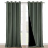 Picture of NICETOWN 100% Blackout Curtains 120" Long, Pair of Energy Smart & Noise Blocking Out Drapes for Baby Room Window, Thermal Insulated Guest Room Lined Window Dressing(Dark Mallard, 52" Wide)