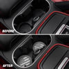 Picture of AUCELI 4 Pack Car Cup Holder Coasters, American Flag US Flag Insert Car Cup Coaster, 2.75 Inch Anti Slip Shockproof Embedded Drink Mat, Universal Vehicle Interior Decor Accessories